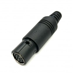 Female 9 pin Mini DIN socket